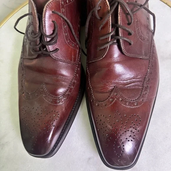 Magnanni Brown Leather Brogue Oxfords - Picture 5 of 5